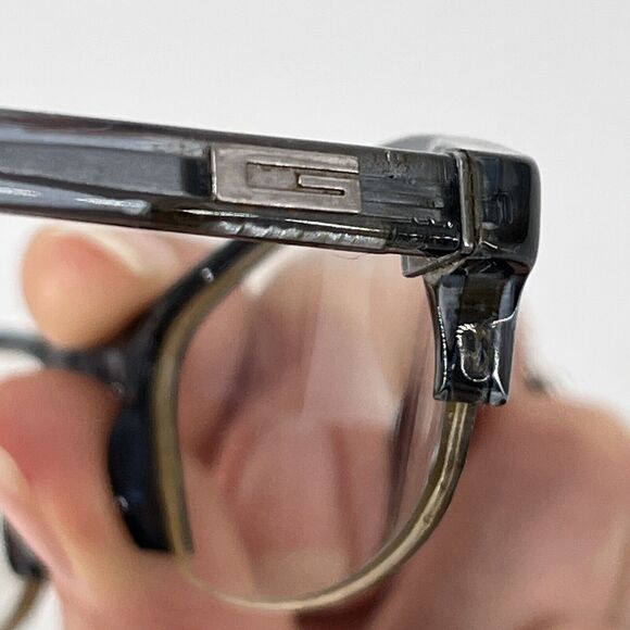 GUCCI GG 1505 ZN7 Eyeglass Frames Italy Half Rim 140 Clear Black Frame Side Logo - Picture 14 of 16